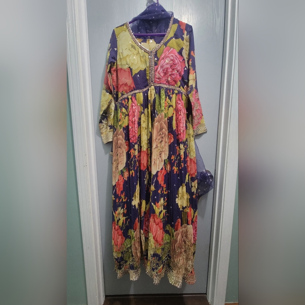 Indian Blue Dress 2 piece